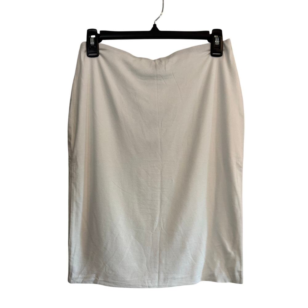 NAKED WARDROBE *WHITE* NWT $32 Hourglass Mini Skirt Size L